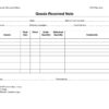 Receipt Of Goods Template